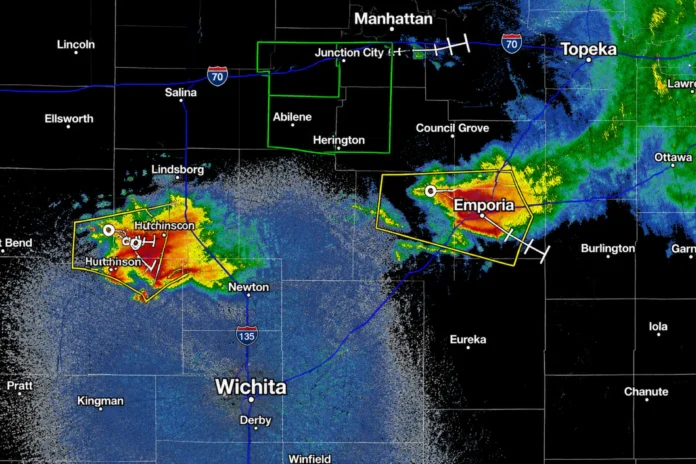 Powerful Kansas Storm Triggers Tornado Warning Near Emporia